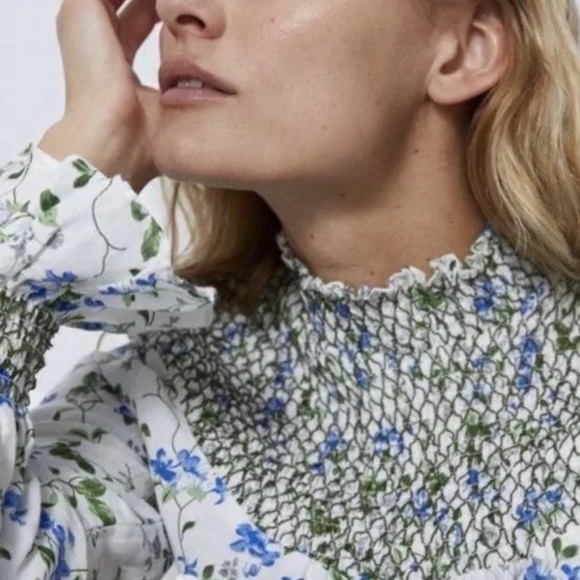 ZARA FLORAL PRINTED RUSTIC DRESS - Picture 14 of 16